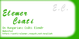elemer csati business card